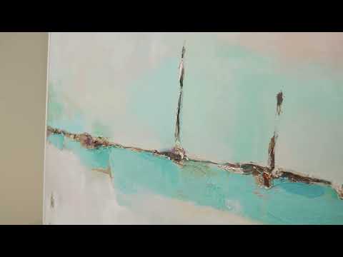 Handgemaltes Abstraktes Gemälde auf Leinwand mit Rahmen Stille Konsonanz