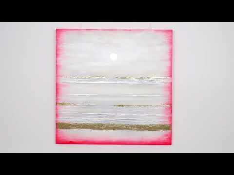 Minimalistisch kunst acrylfarben gemälde "Traum" 100x100cm