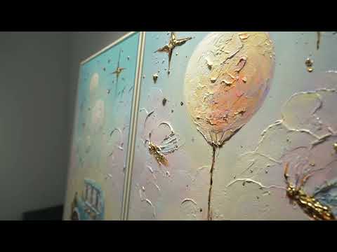 Leinwandbild Triptychon „Märchenhafte Straße“ – Kinderzimmer Wandkunst 180x120cm