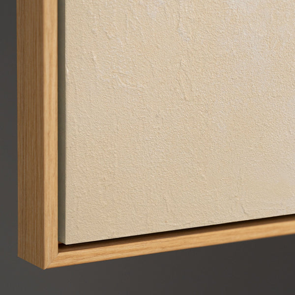 Reliefbild Acrylmalerei beige grün minimalistisch