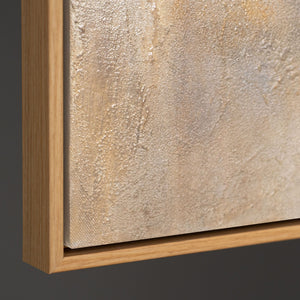 Reliefbild Acrylmalerei gold beige modern