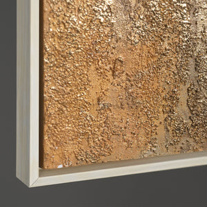 Reliefbild Acrylmalerei gold modern