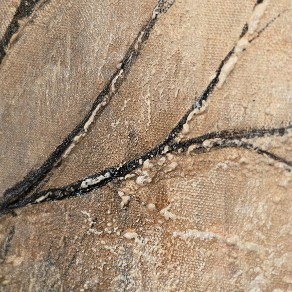 Reliefdetail Acrylkunst Naturmotiv beige
