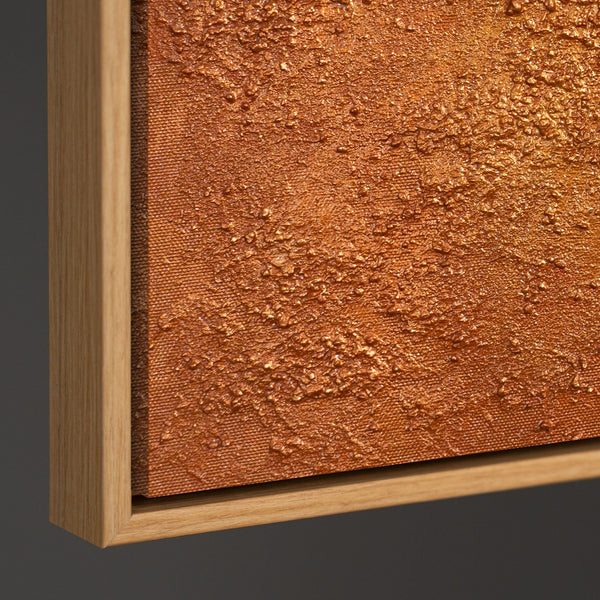 Reliefdetail Acrylmalerei Braun Gold 