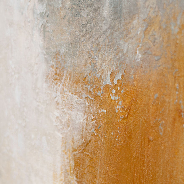 Reliefdetail Acrylmalerei gold beige abstrakt