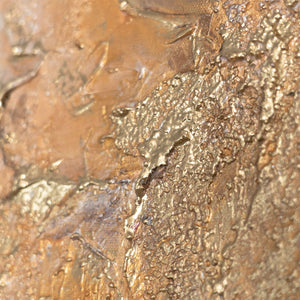 Reliefdetail Acrylmalerei gold strukturierte Fläche
