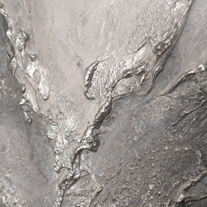 Reliefdetail Acrylmalerei graue Texturkunst