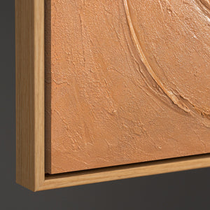 Reliefdetail Acrylmalerei terracotta Farbton