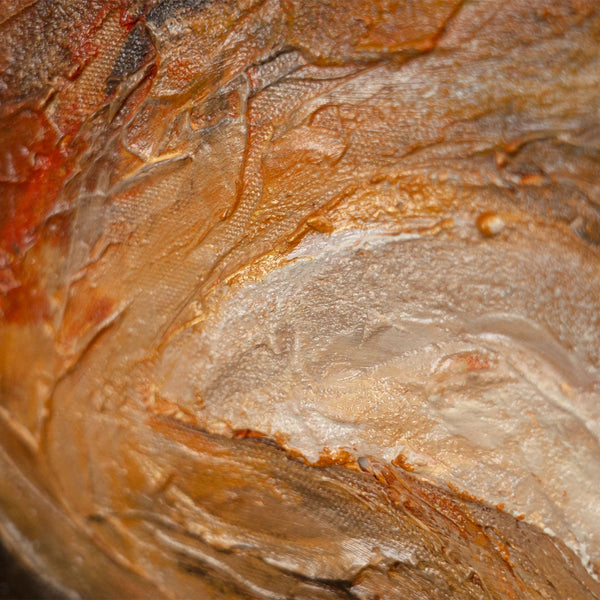 Reliefdetail Acrylmalerei warme Erdtöne