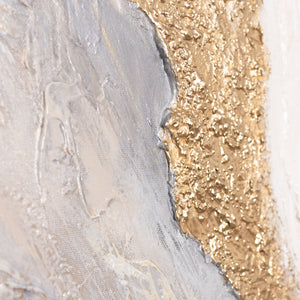 Reliefmalerei Acryl Gold Handgemalt