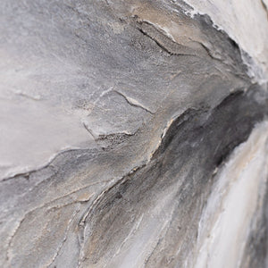 Reliefstruktur Acrylgemälde grau weiß Bewegung