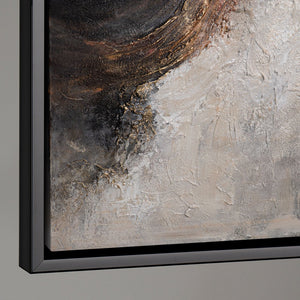 Seitenansicht Leinwand strukturierte Acrylkunst