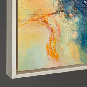 Seitenansicht strukturierte Leinwand 