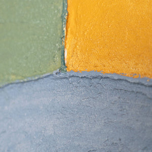 Strukturdetail Acrylkunst grün blau geometrisch