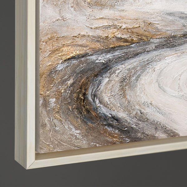 Kantenansicht strukturierte Leinwand abstrakt