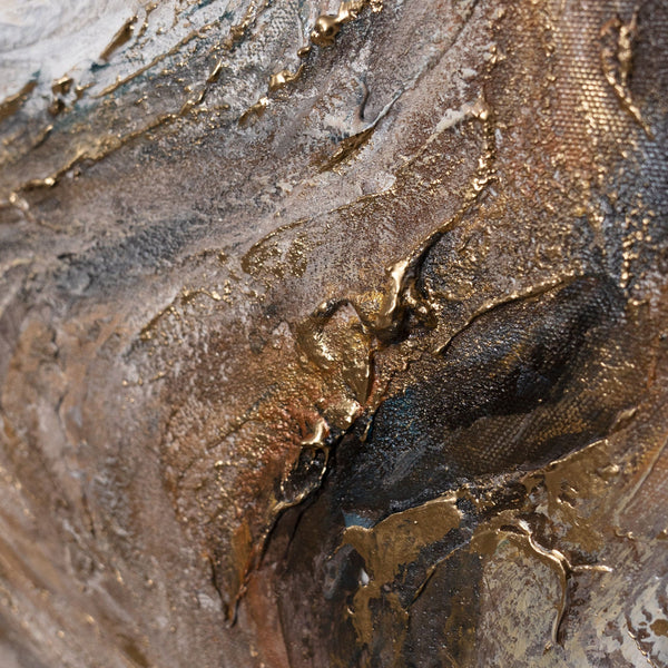 Strukturkunst Nahaufnahme gold braun abstrakt