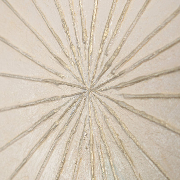 Strukturkunst Nahaufnahme strahlenförmig beige