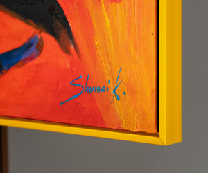 Strukturmalerei Acryl Gesicht Handgemalt Abstrakt