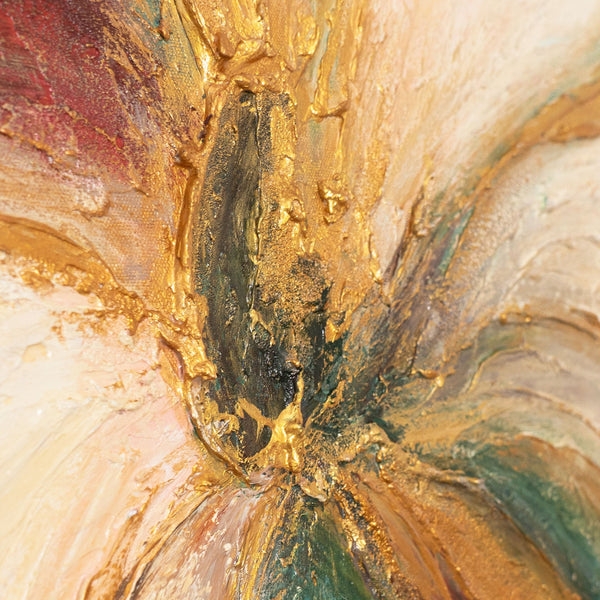 Strukturmalerei Acryl mit goldenen Akzenten