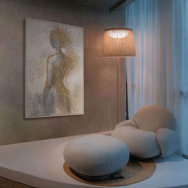 Wanddeko Wohnzimmer goldene Akzente modern