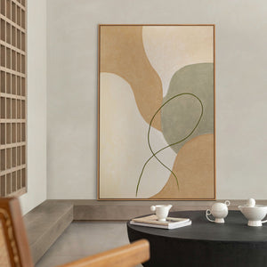 Wanddeko Wohnzimmer moderne Naturtöne