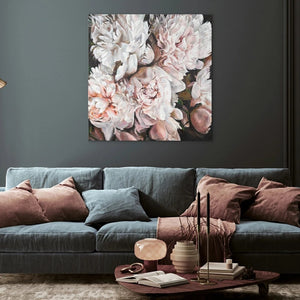 Handgemaltes Blumenbild auf Leinwand